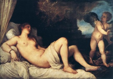 Titian Painting - Danae 1544 nude Tiziano Titian
